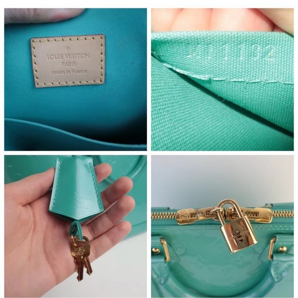 SOLD!!!😍Louis Vuitton Bleu Lagon Vernis LV Alma - Picture 9 of 9